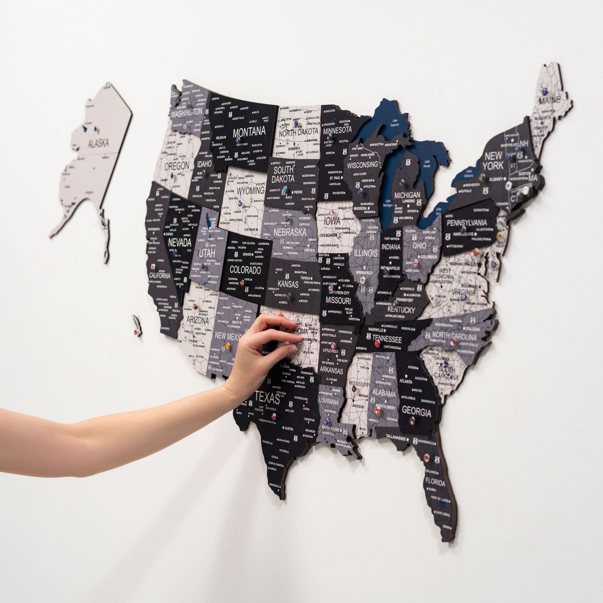 american wall map