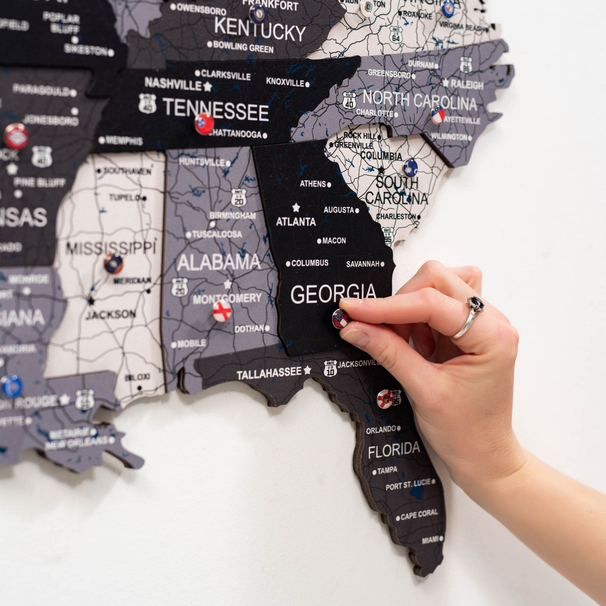 us map with georgia