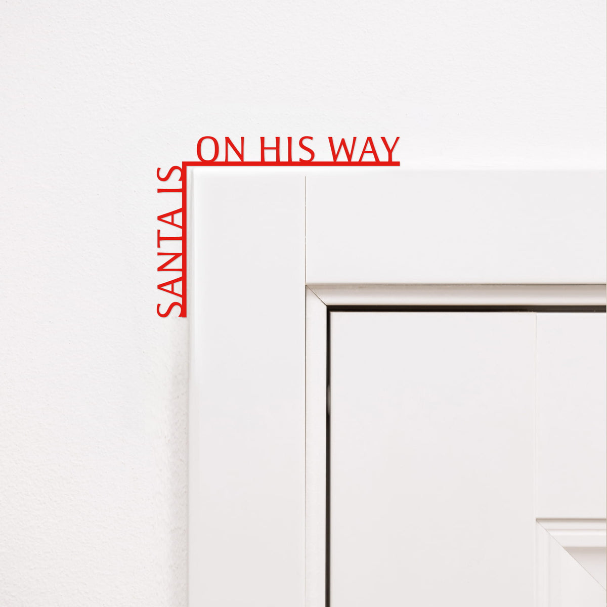 Santa is on His Way rustic wood sign