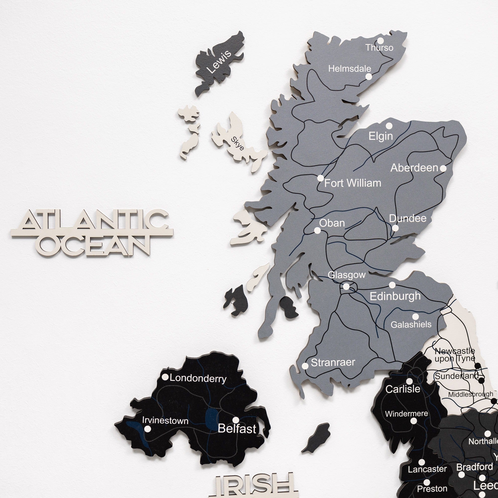 Map of Scotland with cities labeled on a white background