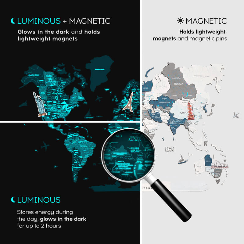 map with colored continents