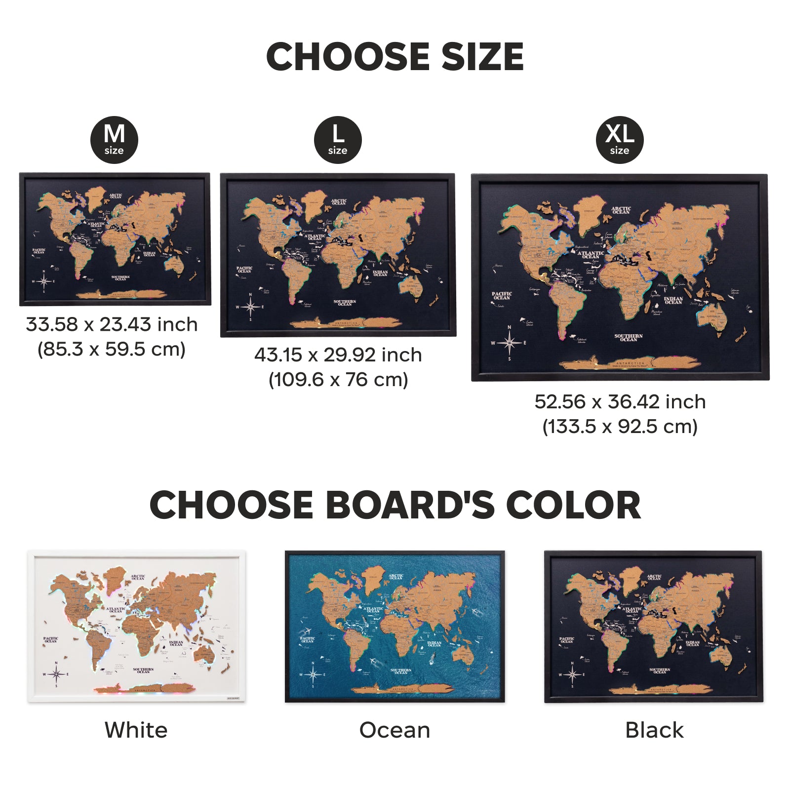 Map on Board LED 2.0 Cork