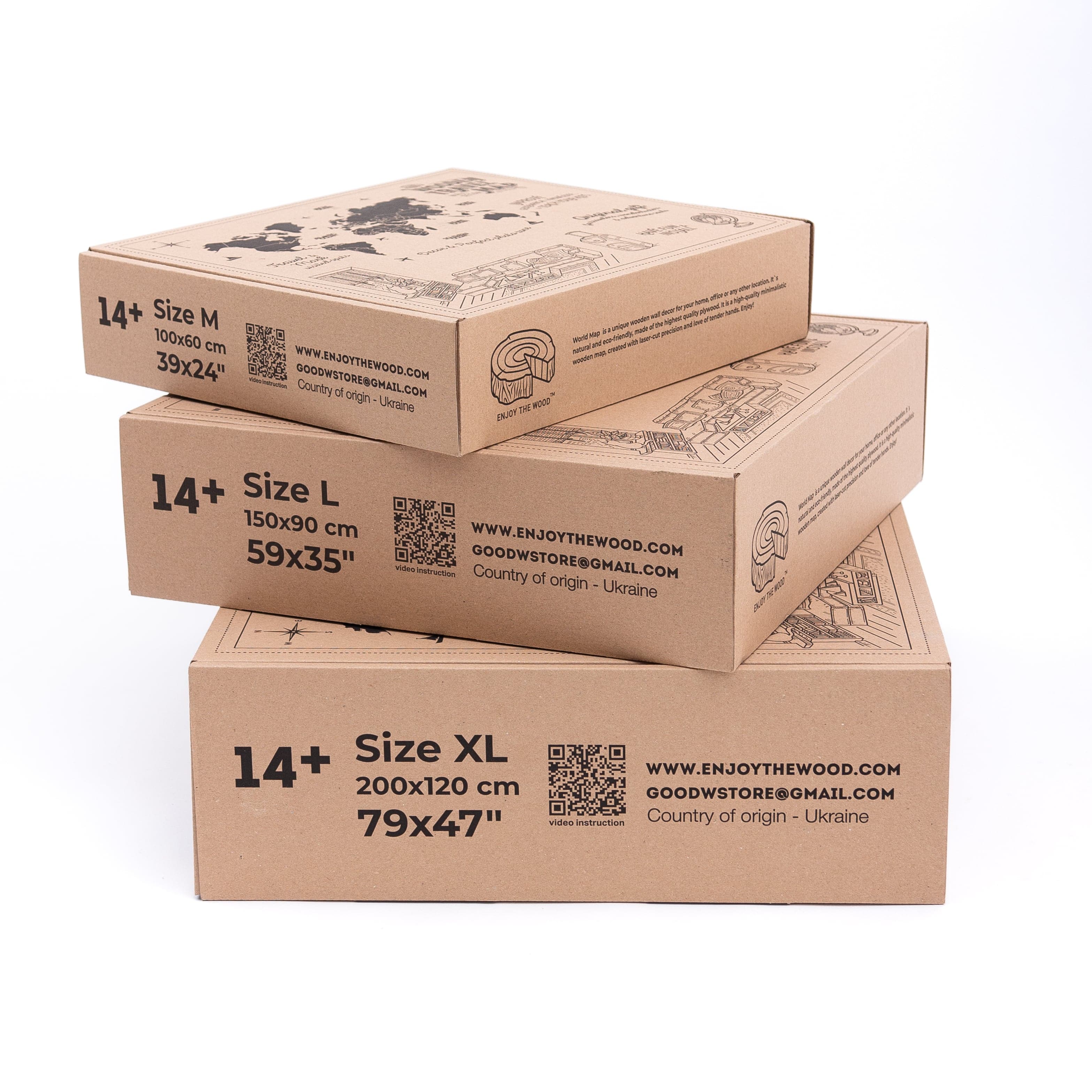 3D Wooden World Map Waterpark by Enjoy The Wood