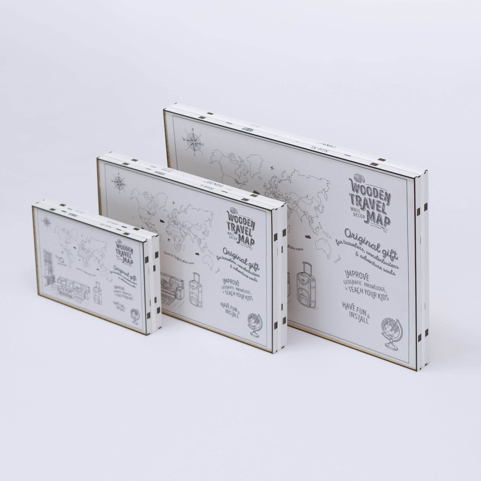 2D world map on the wall