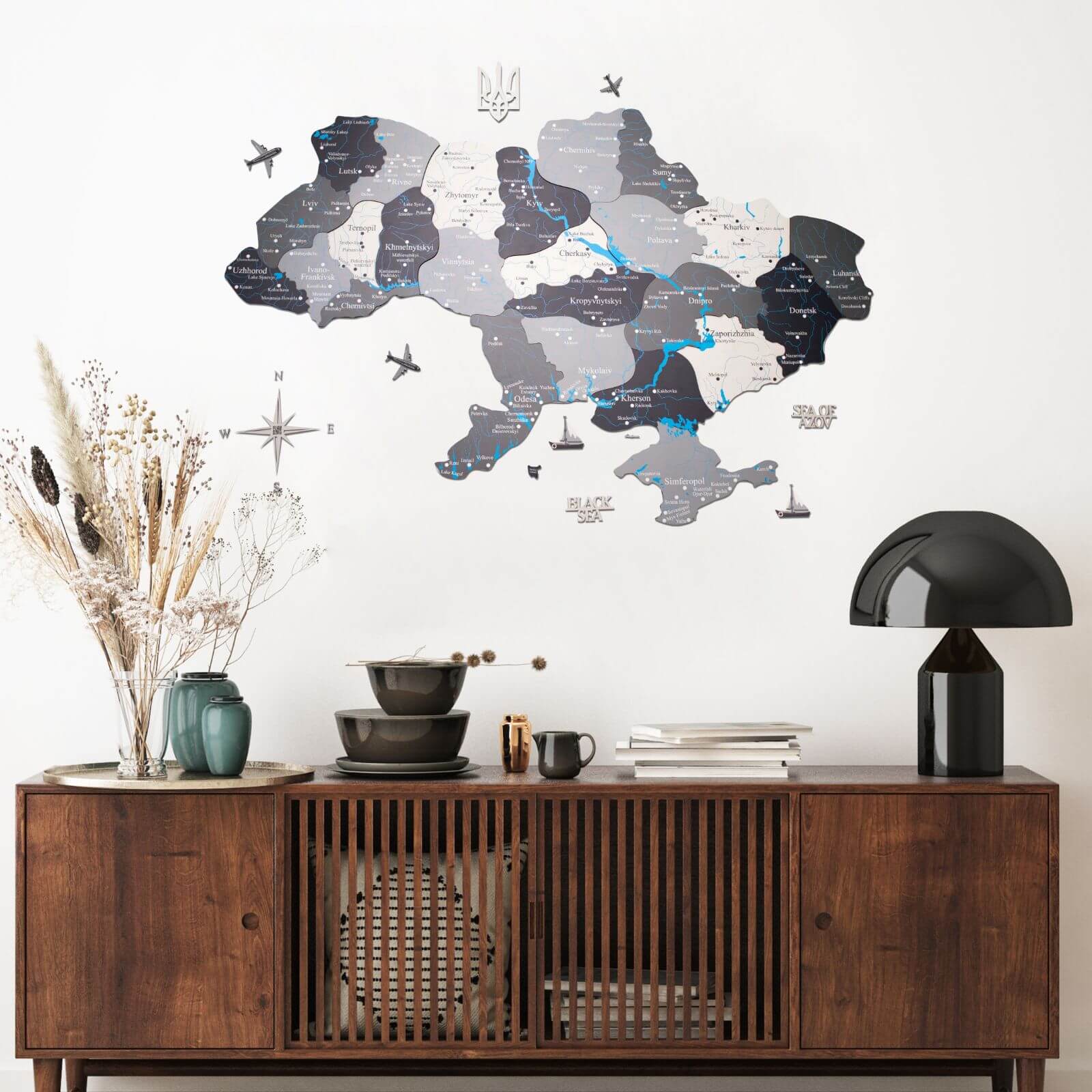 3d map wall decor