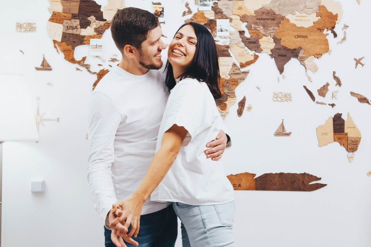wall decor Wood Map
