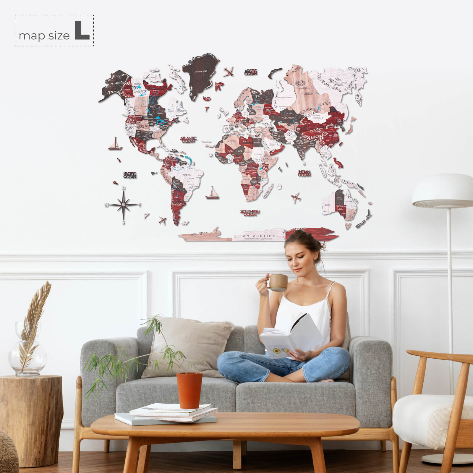 map of the world painted