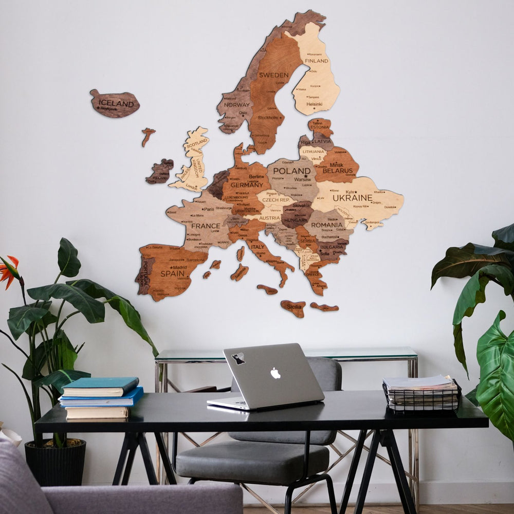 Europe Wooden Maps for Wall Art Decor ‣ Enjoy The Wood
