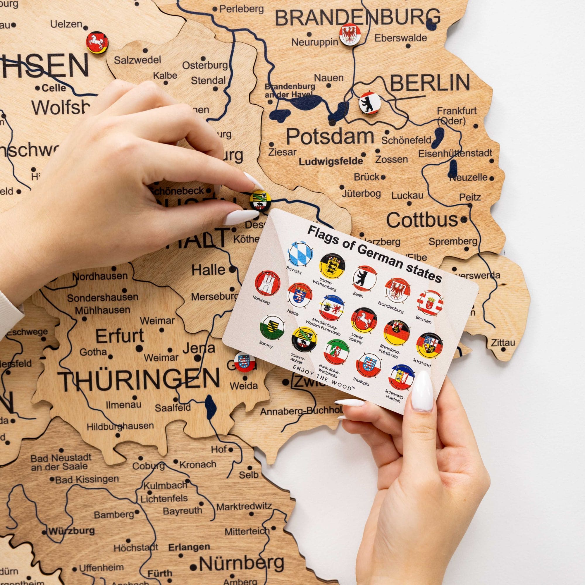 germany map flag pins