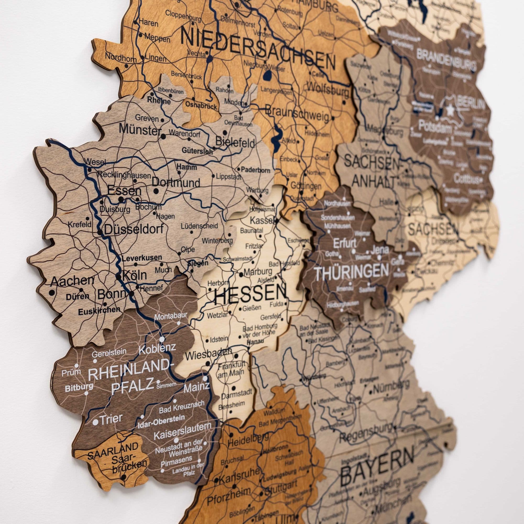 germany map with major cities
