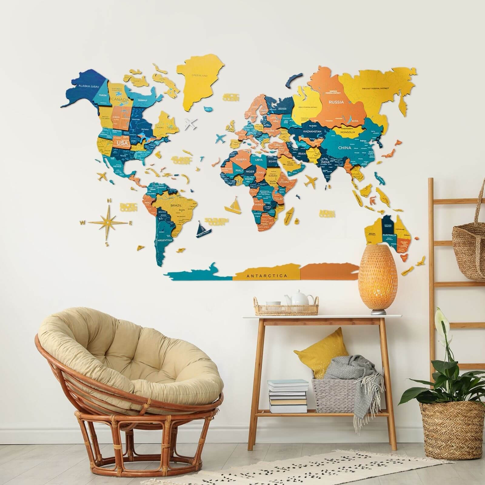 world map for kids to color