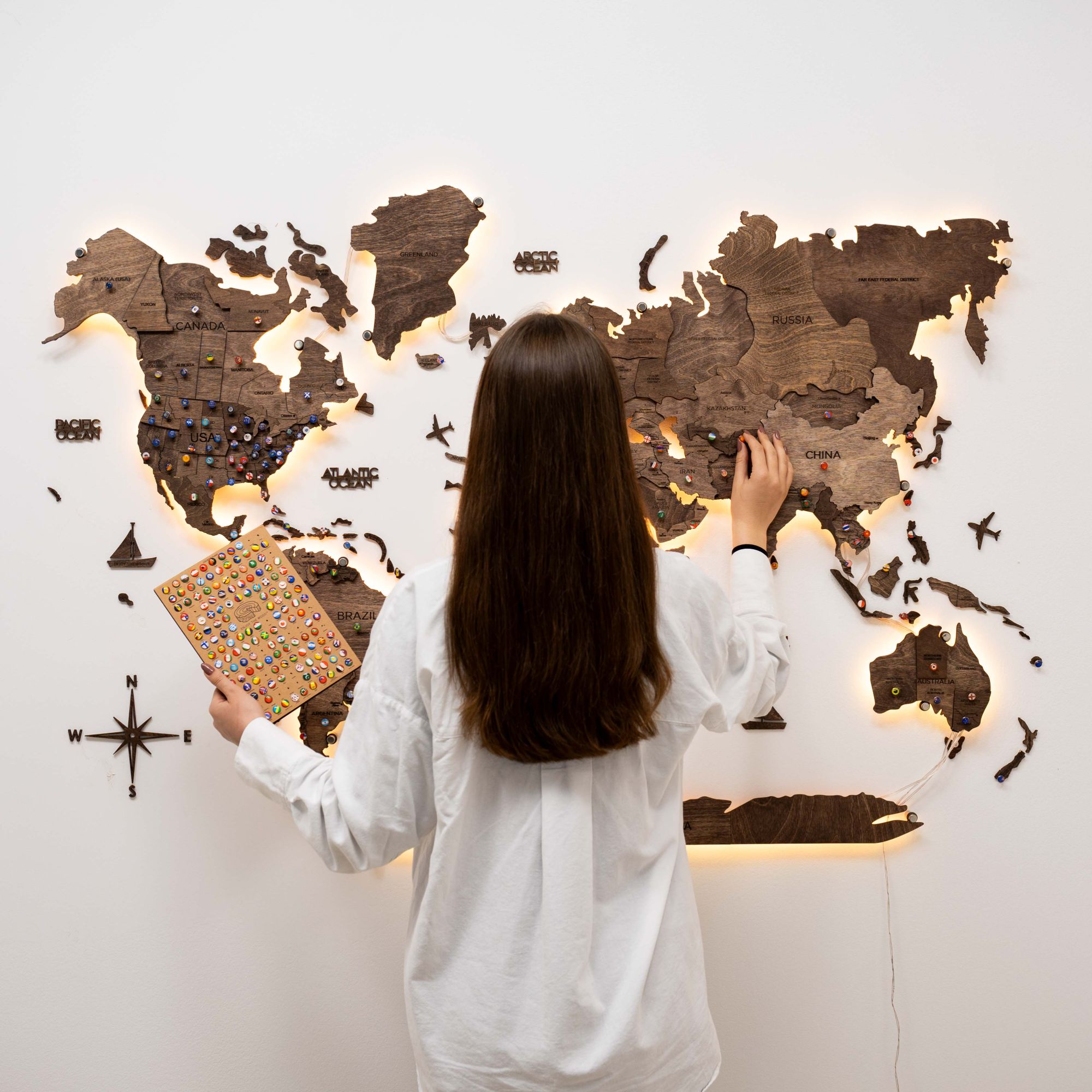 big size world map for wall