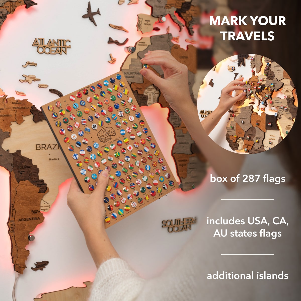 large world map pinboard