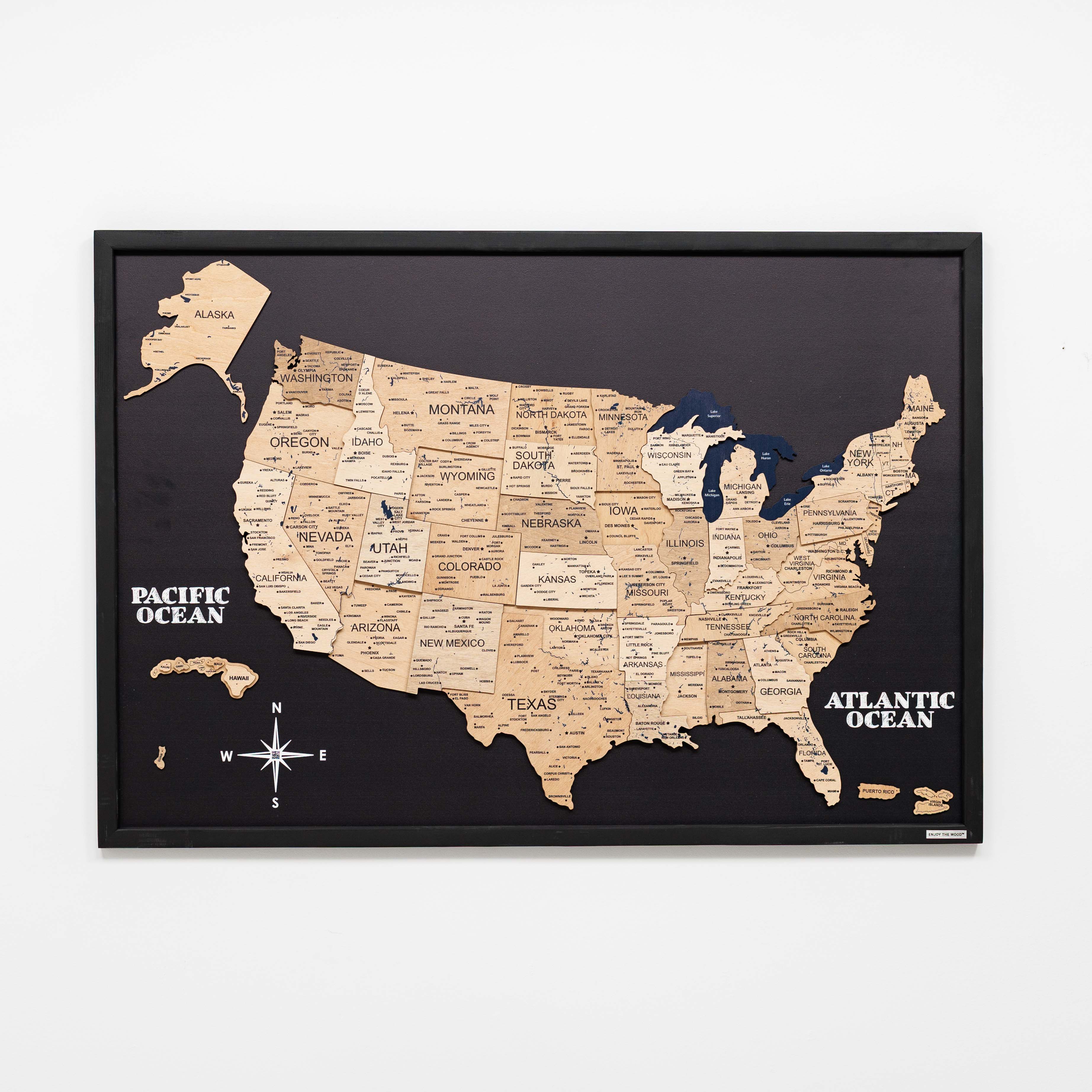 travel map of usa with states and cities