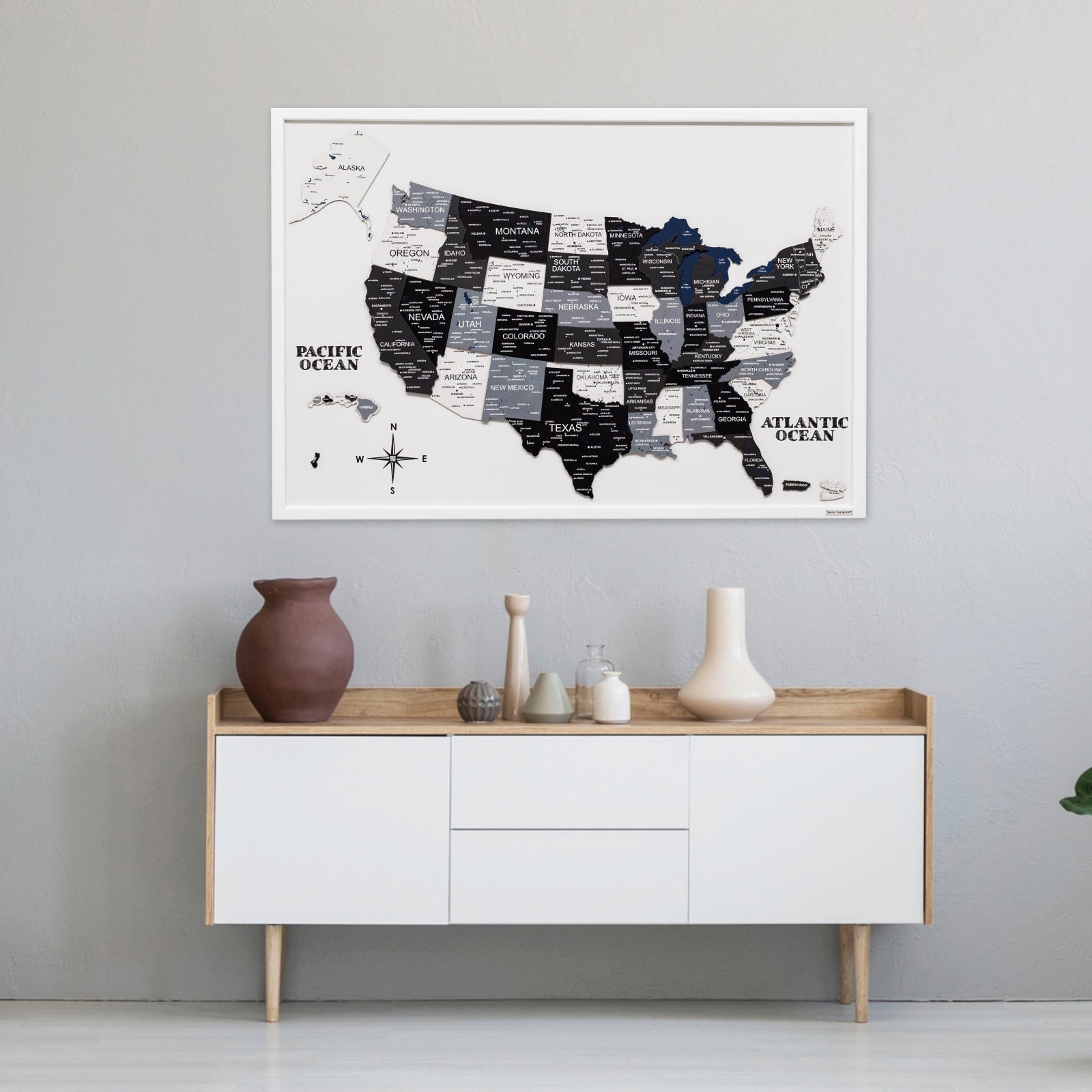 united states map decor