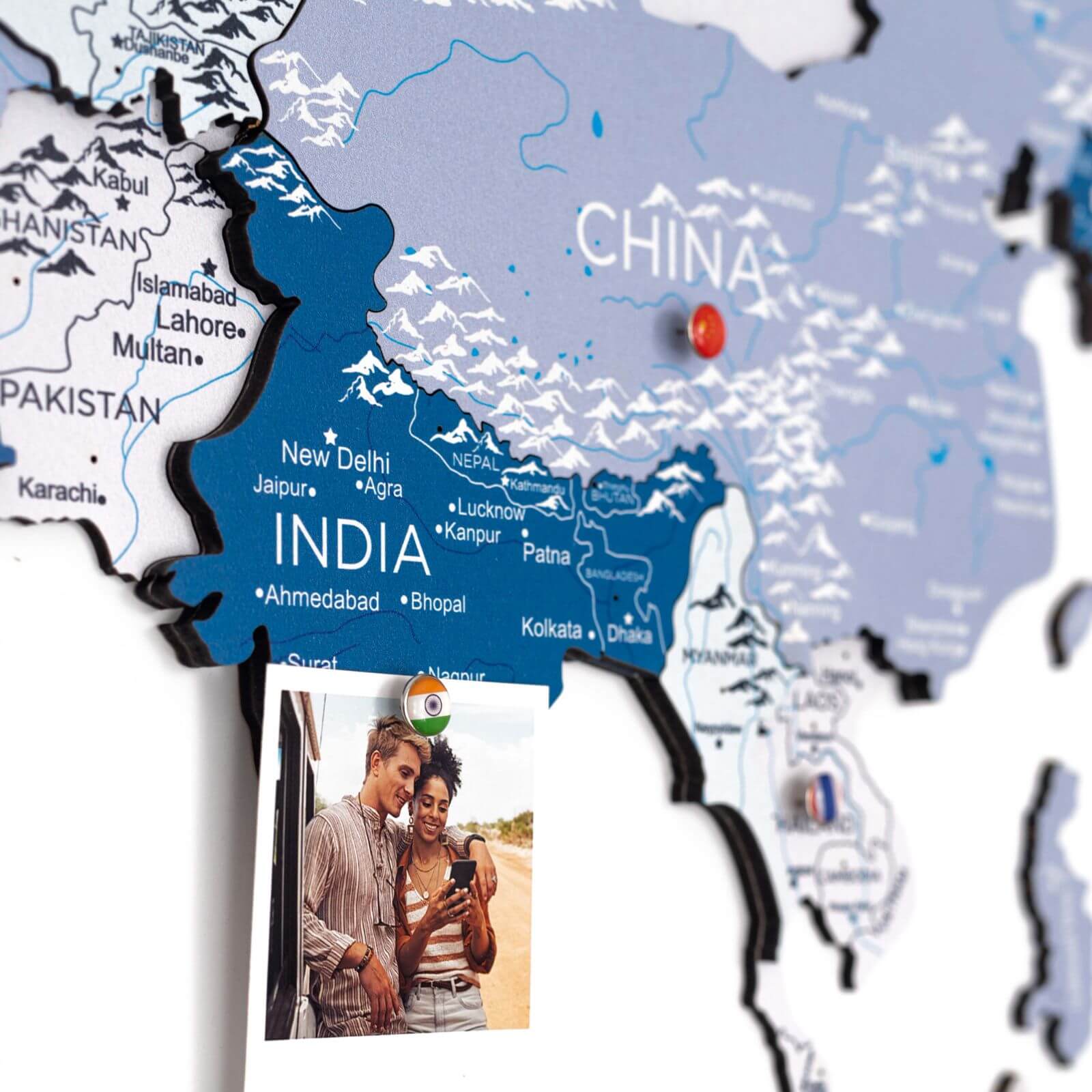 china and india map