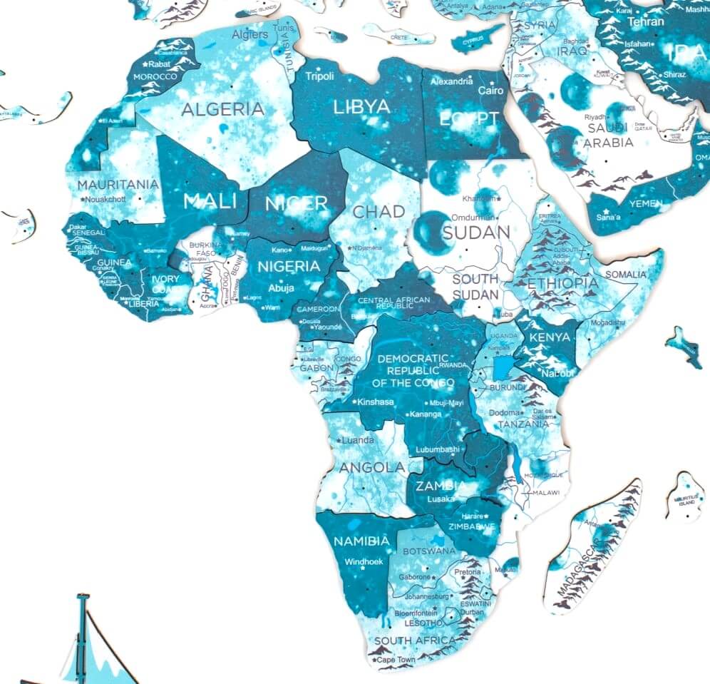 navy blue world map
