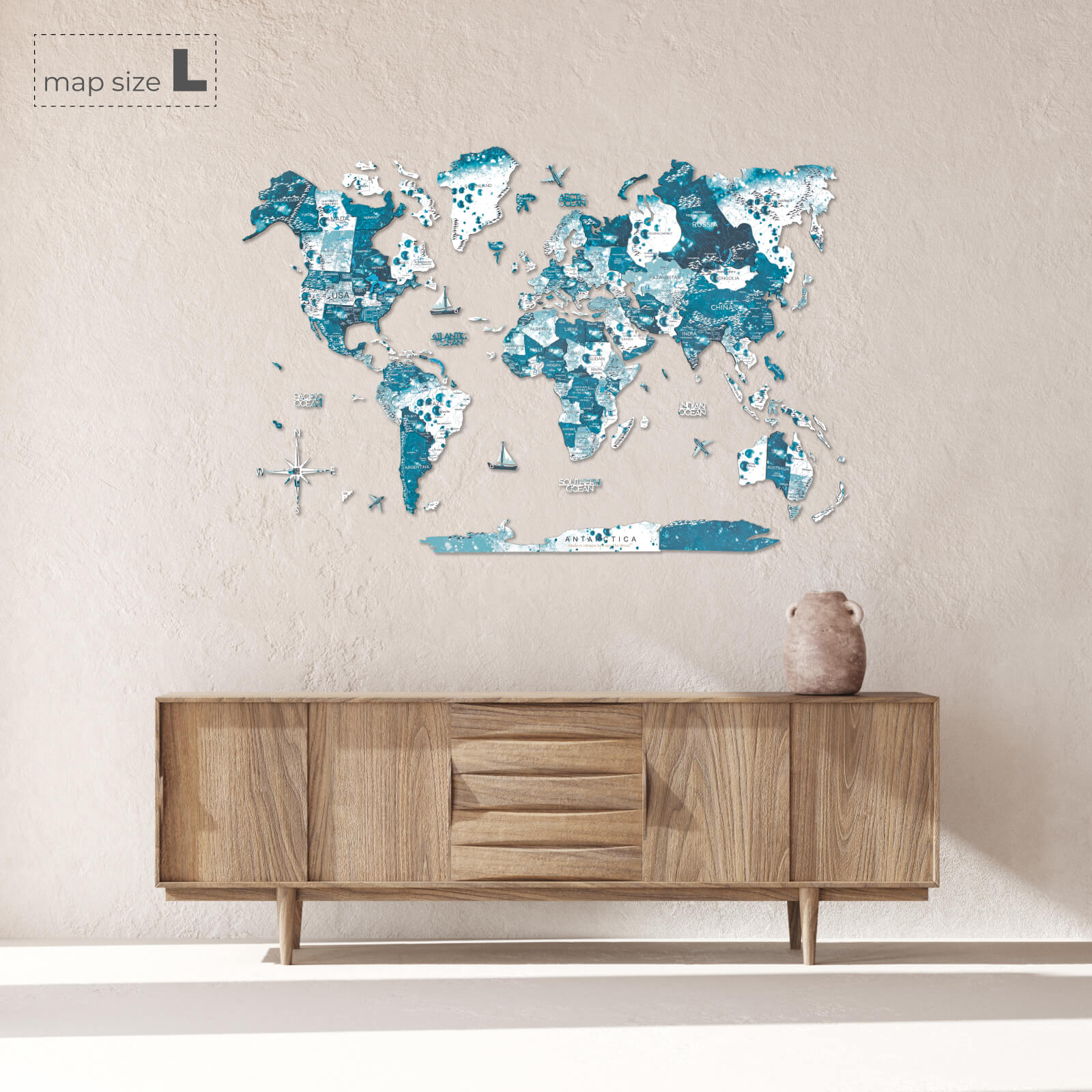 blue office decor