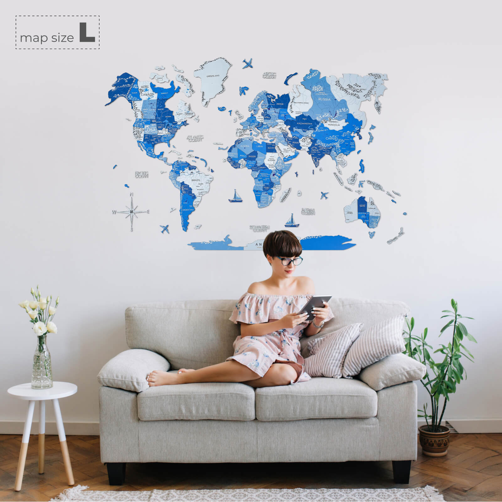 light blue room decor