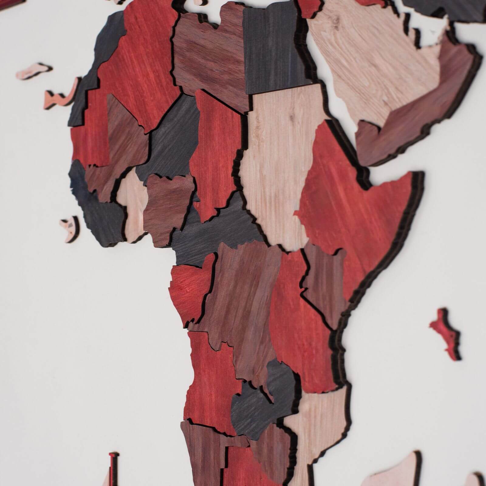 red map of the world