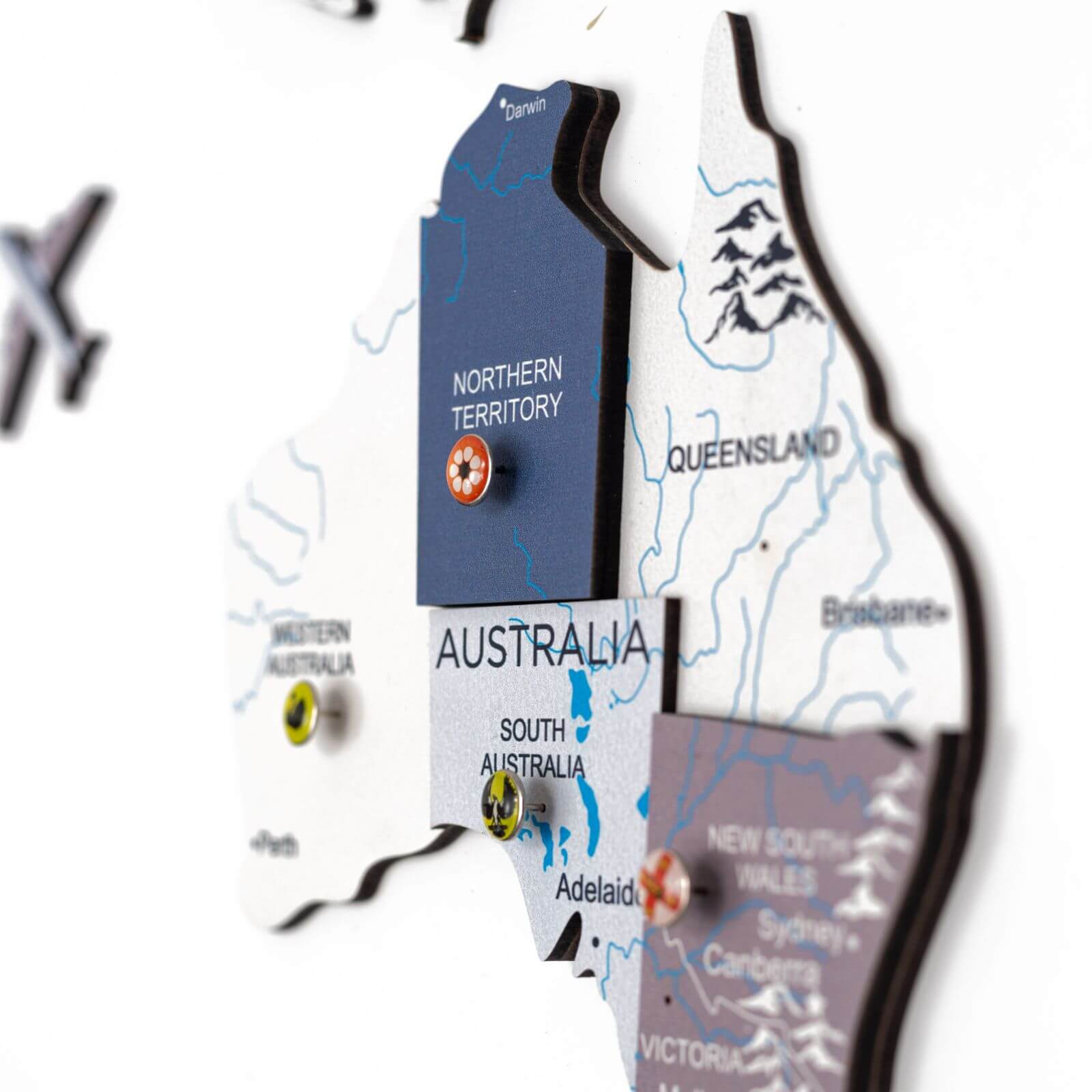 world map with australia