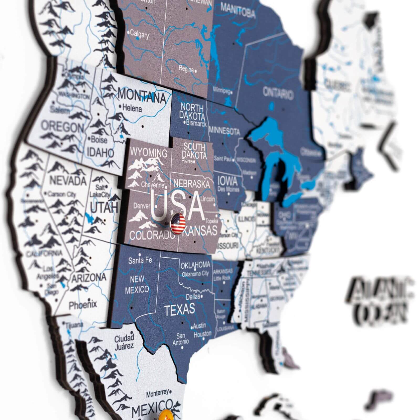 world map of the usa