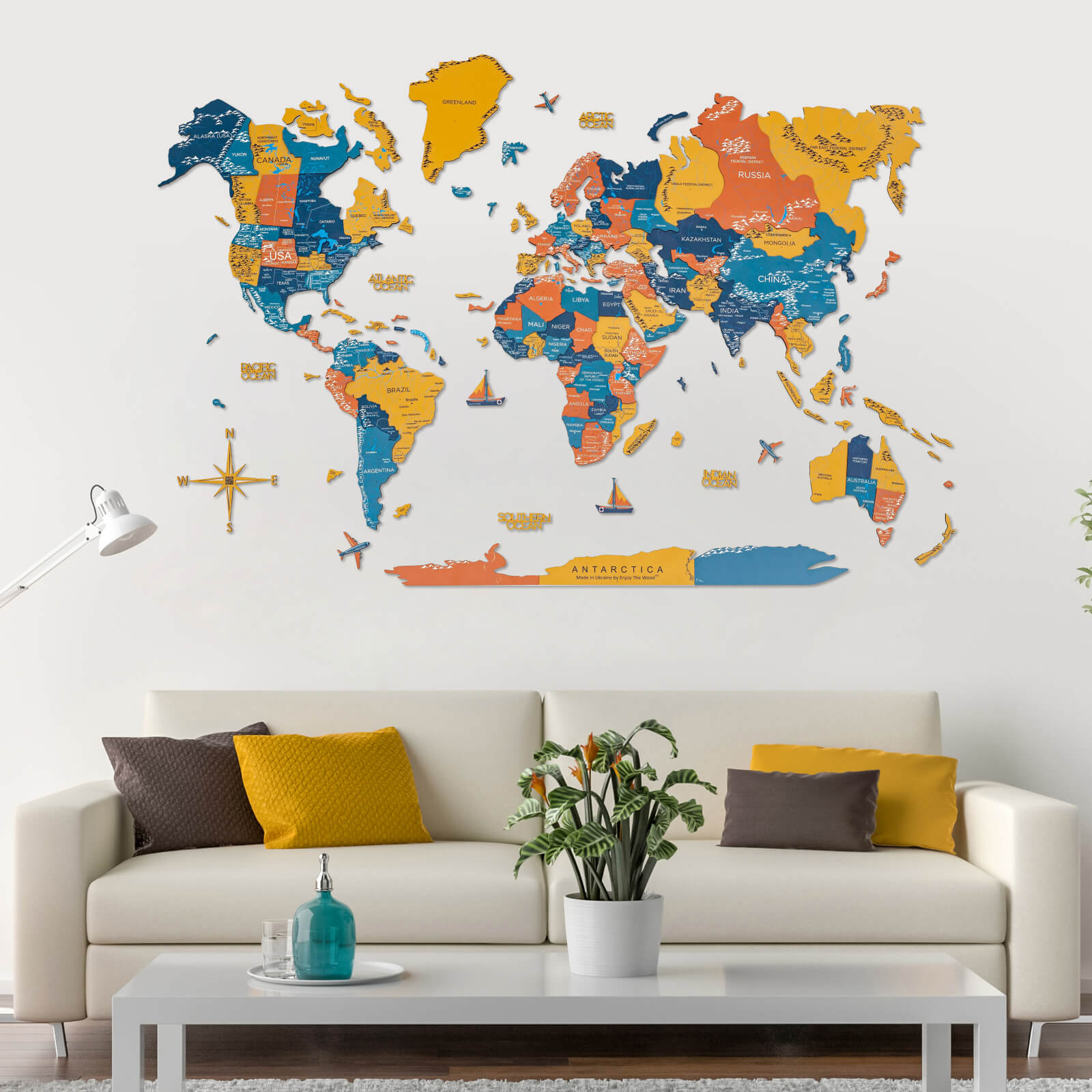 white living room decor