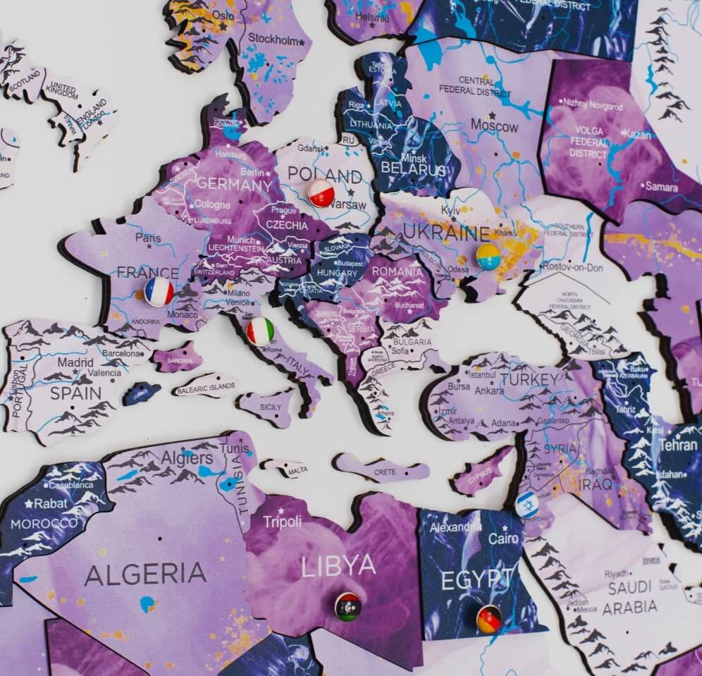 purple aesthetic map