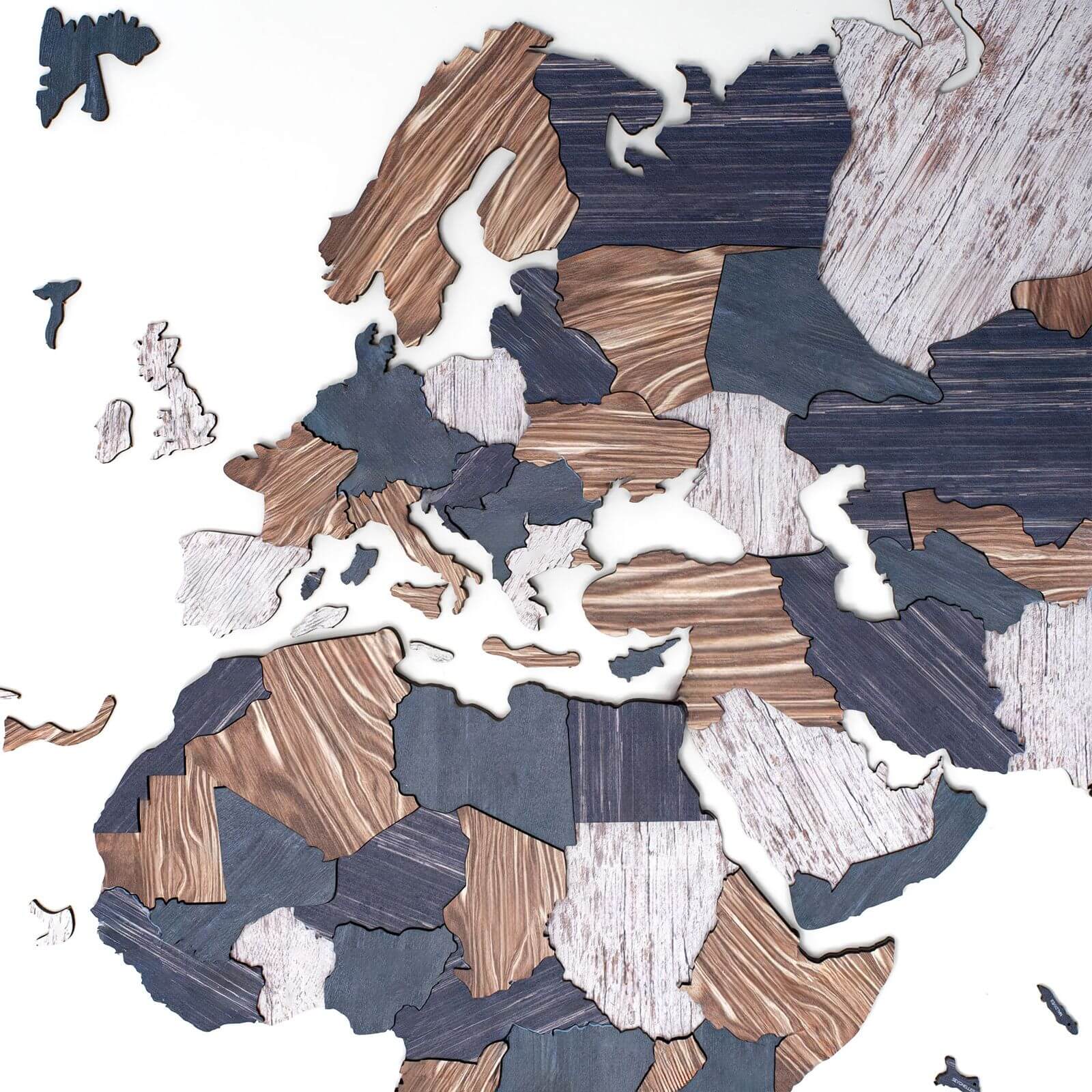 colorful world map wall art