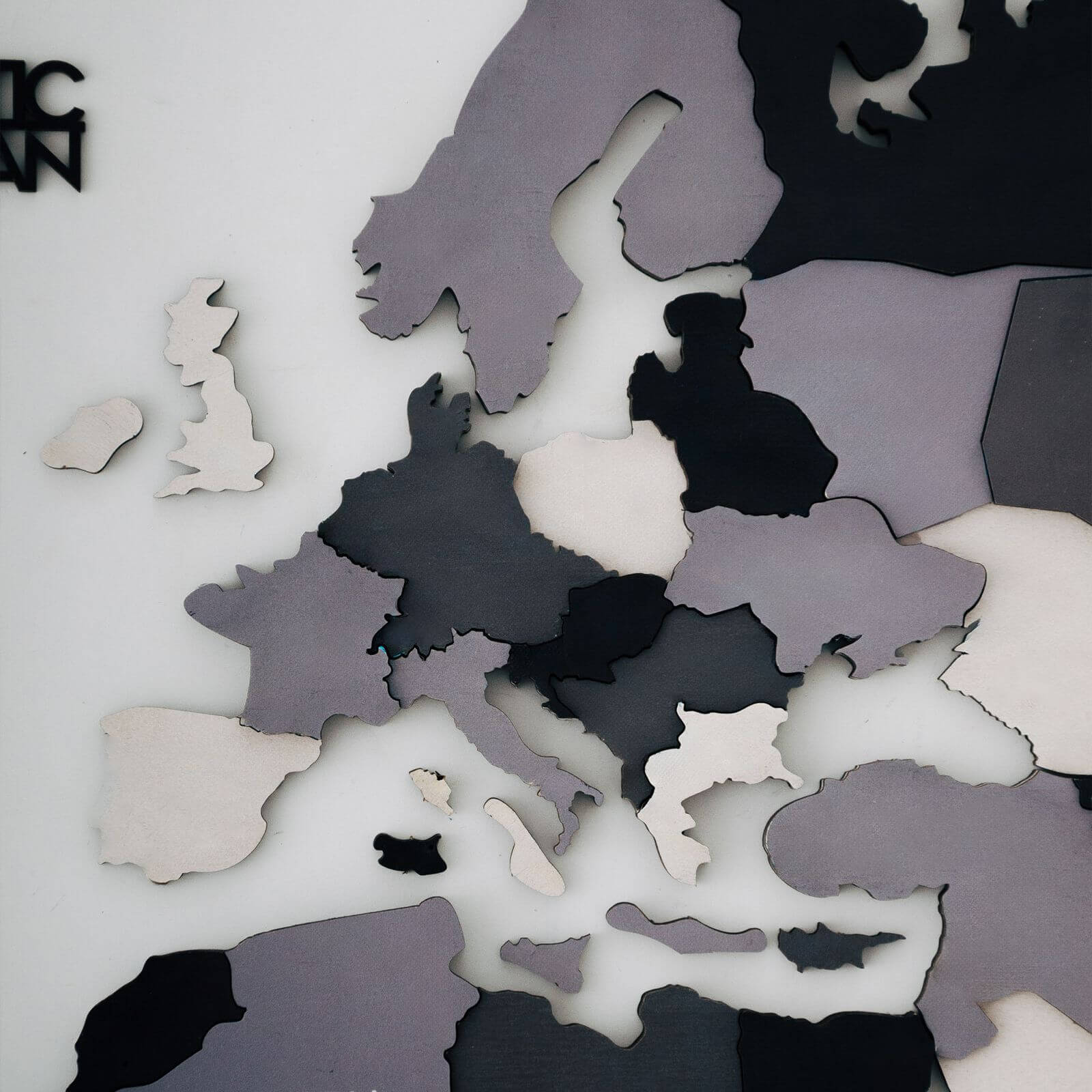 empty colored map