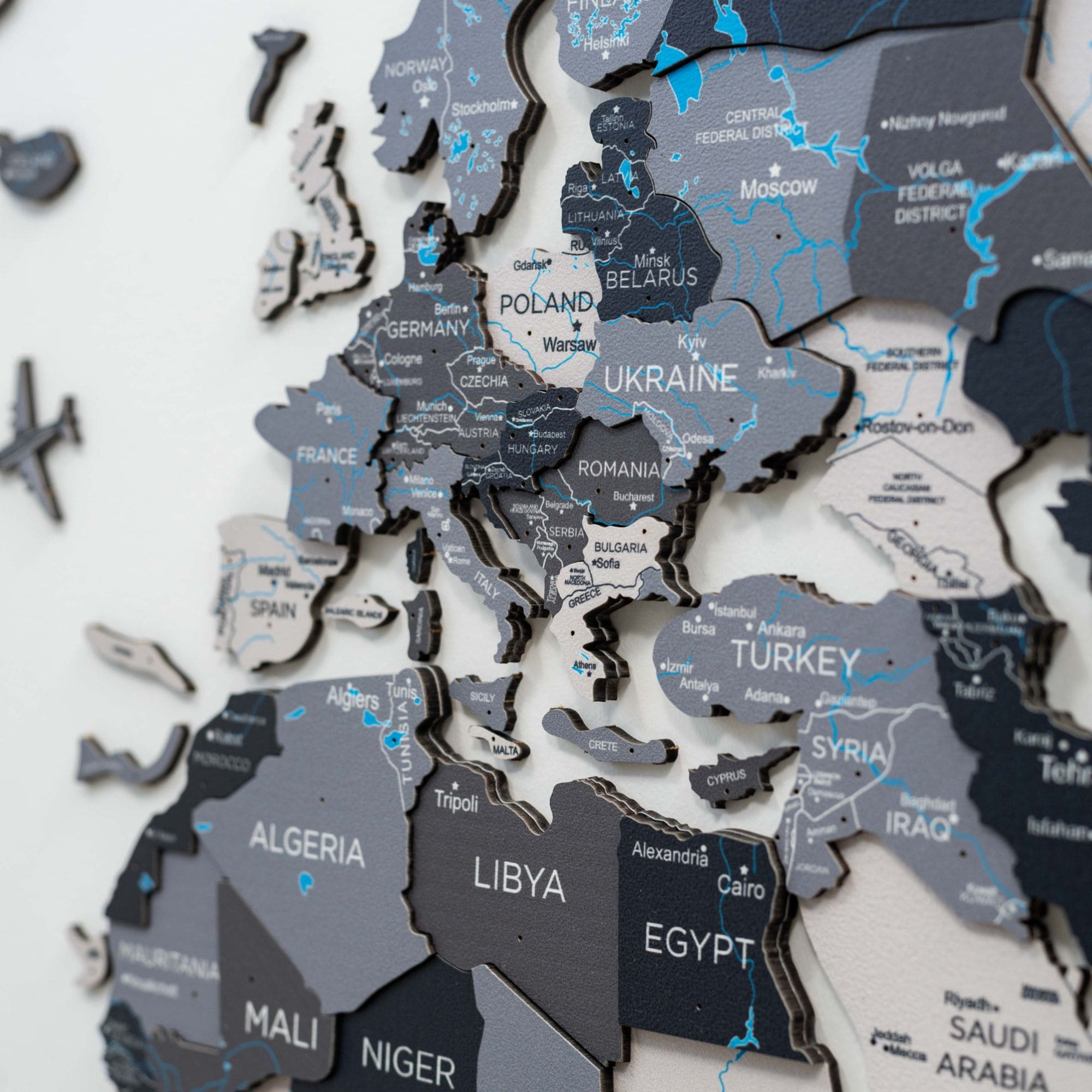 3D Wooden World Map Nordik ‣ From Enjoy The Wood
