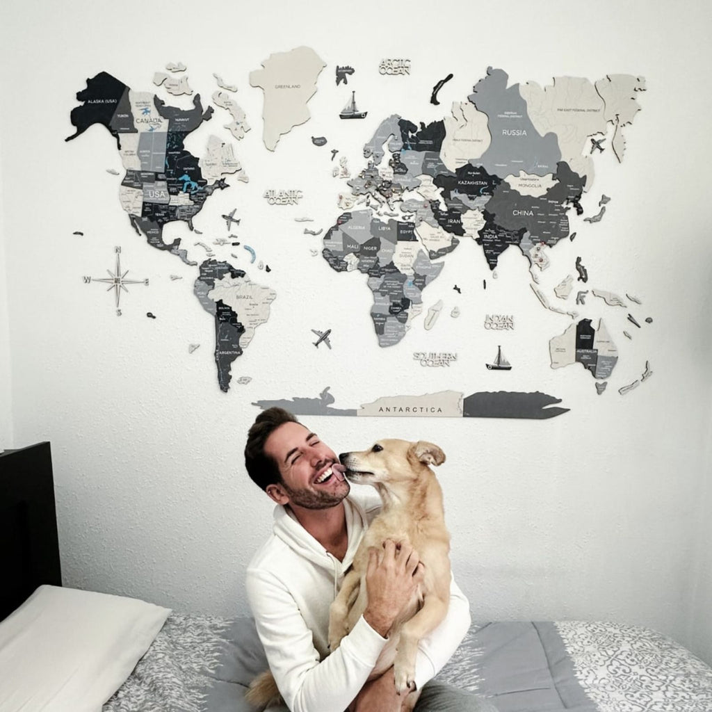 3D Wooden World Map Nordik por 77,95 €