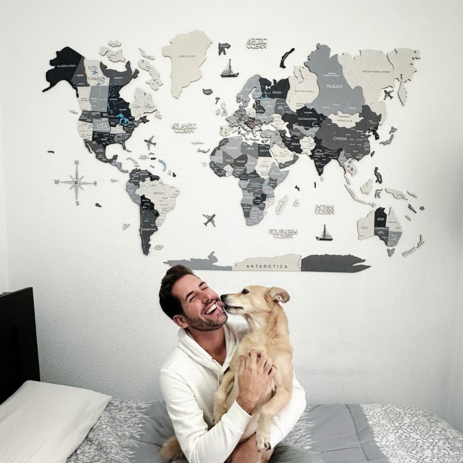 3D Wooden World Map Nordik ‣ From Enjoy The Wood