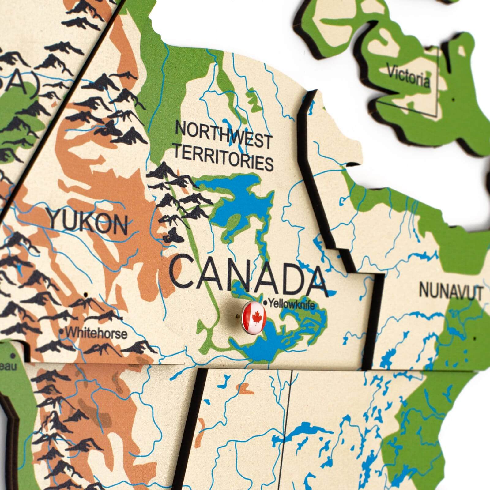 world map with canada