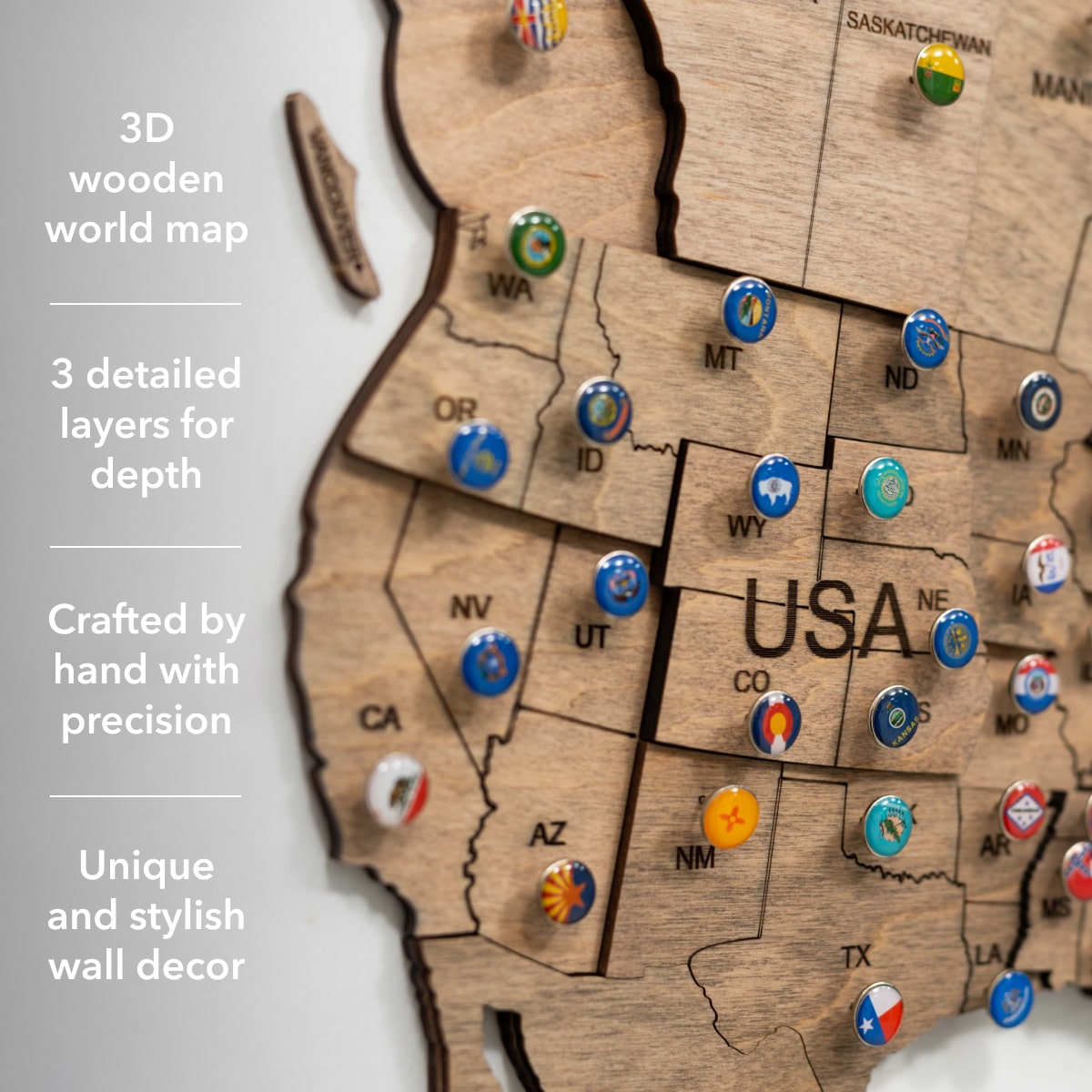 world map and details