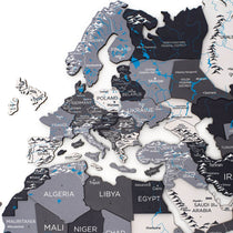 3D Wooden World Map Nordik