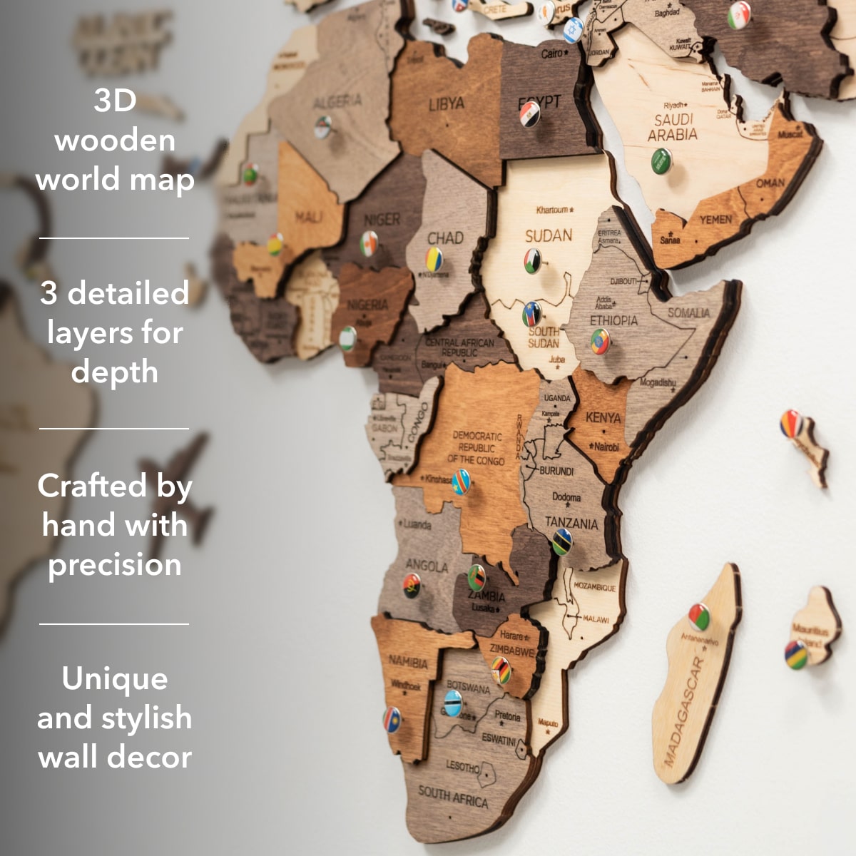 enjoy wooden map