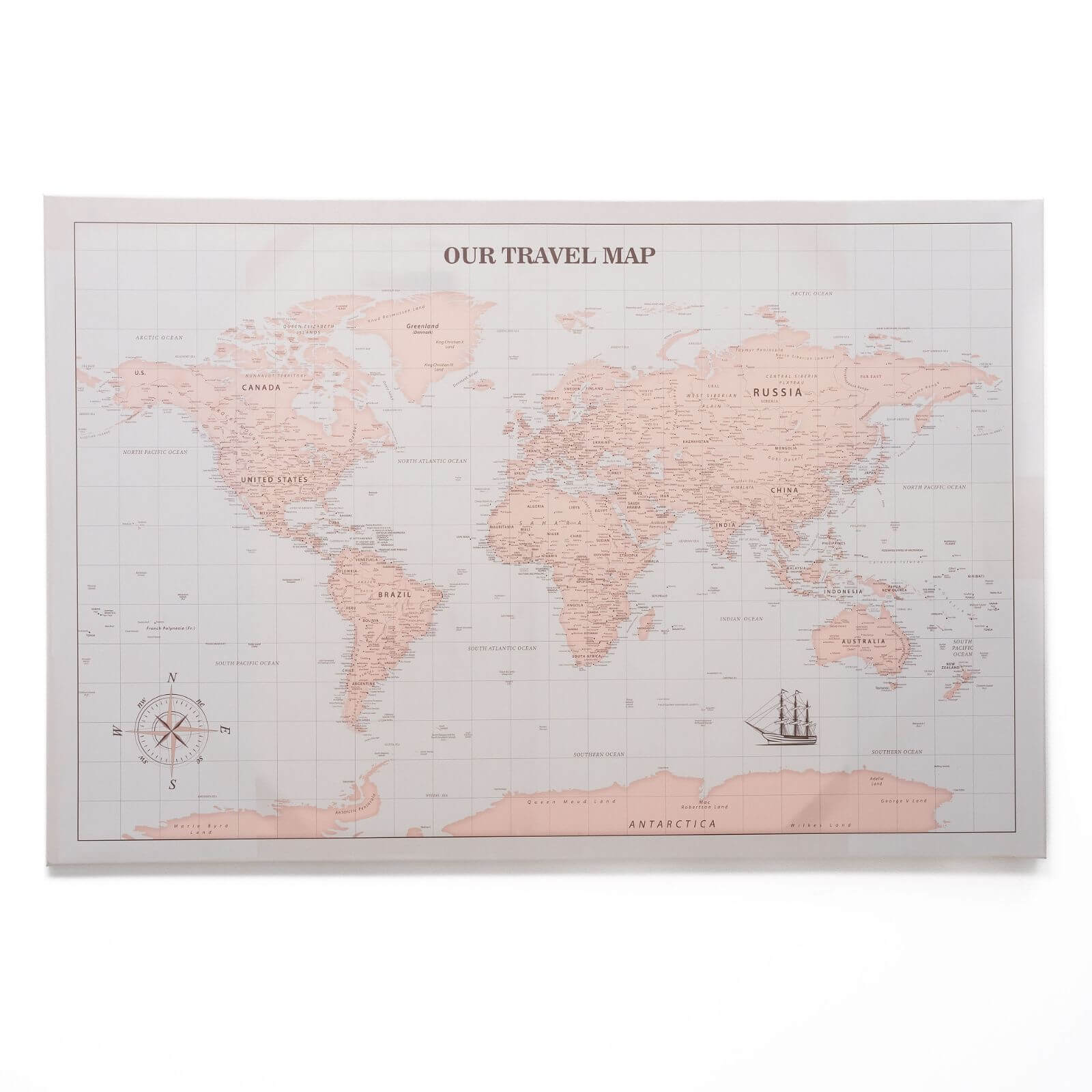 world map canvas