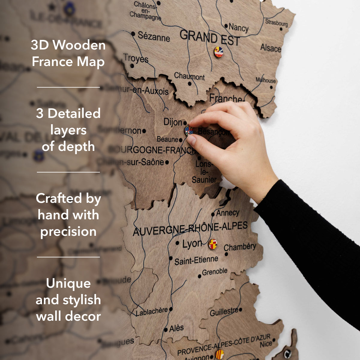 Wooden Map of France - Terra