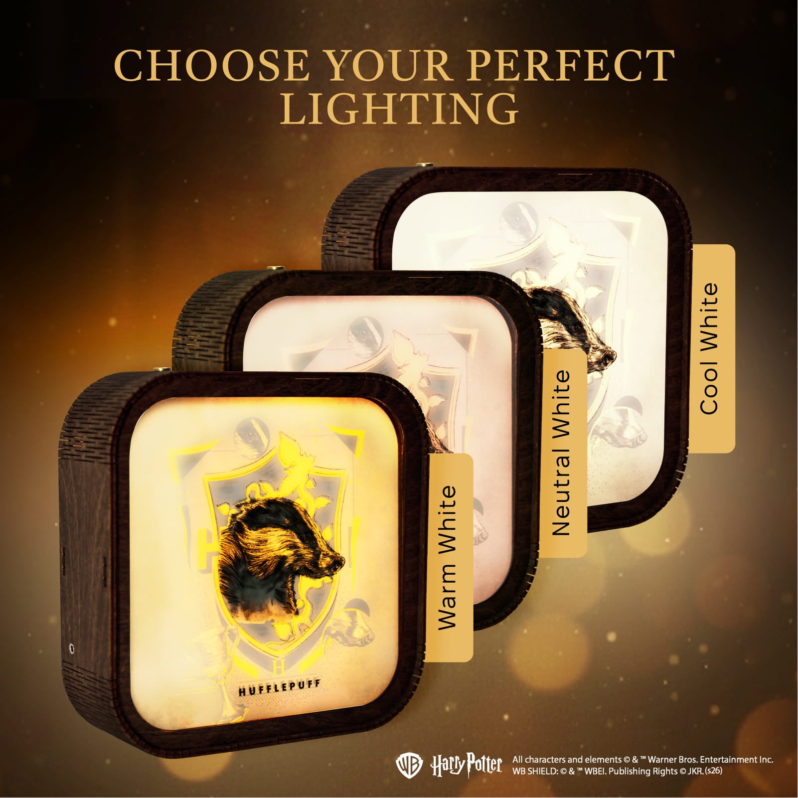 Wooden Acrylic Harry Potter Night Light - Badger of Hufflepuff by Enjoy The Wood 