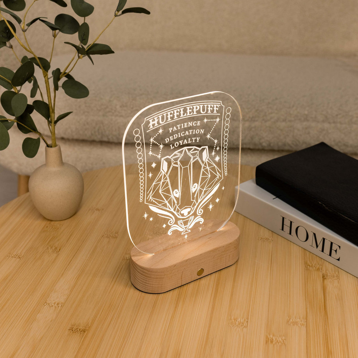 Acrylic Harry Potter Night Light - Badger of Hufflepuff by Enjoy The Wood 