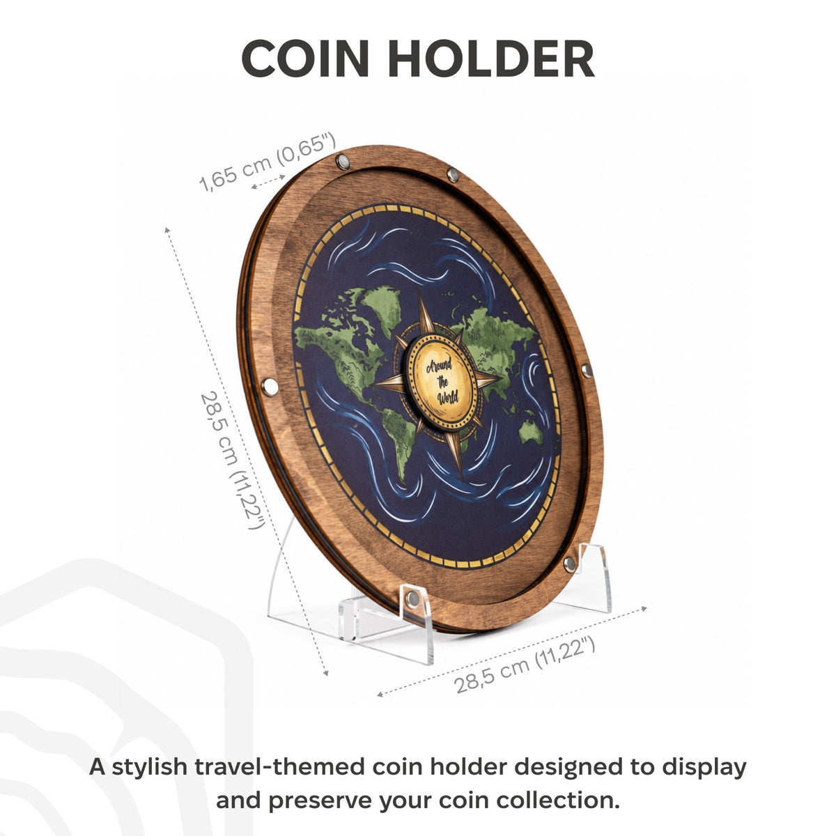 Coin Collection Display - Blue Ocean