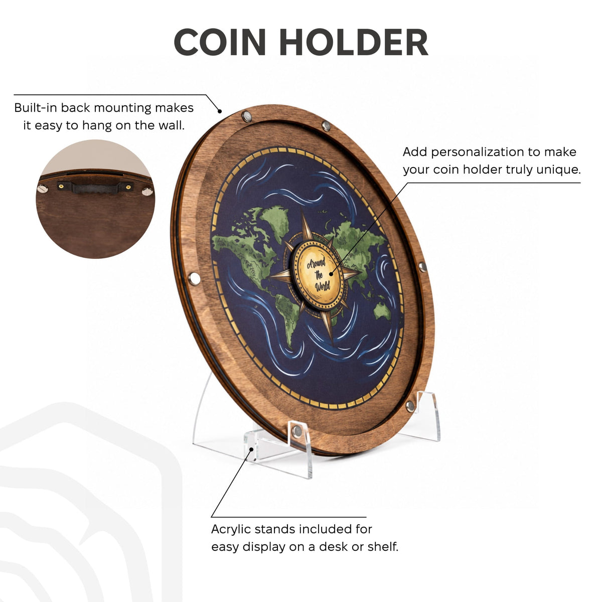 Coin Collection Display - Blue Ocean