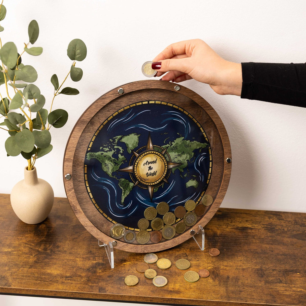 Coin Collection Display - Blue Ocean