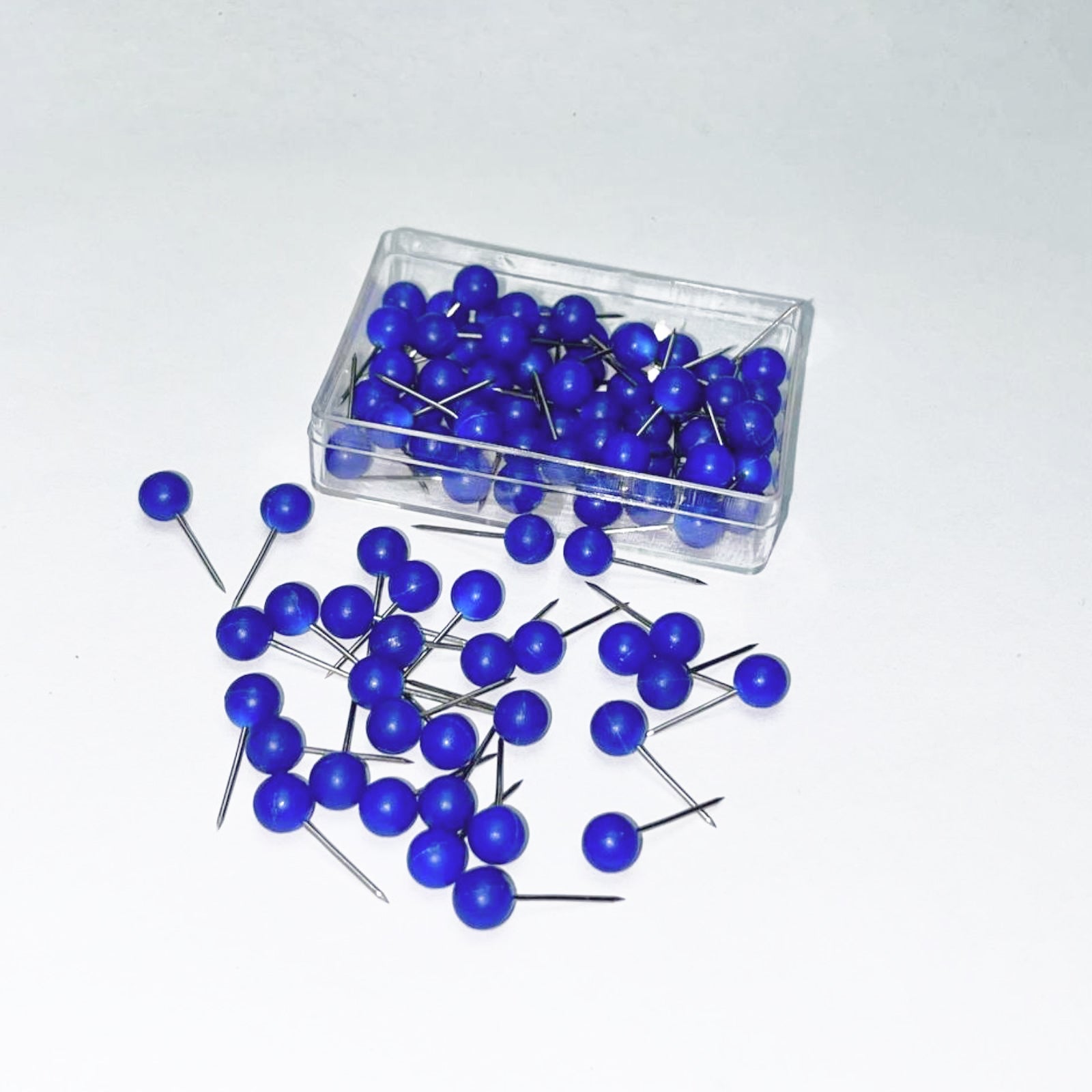 Blue Push Pins to mark travels