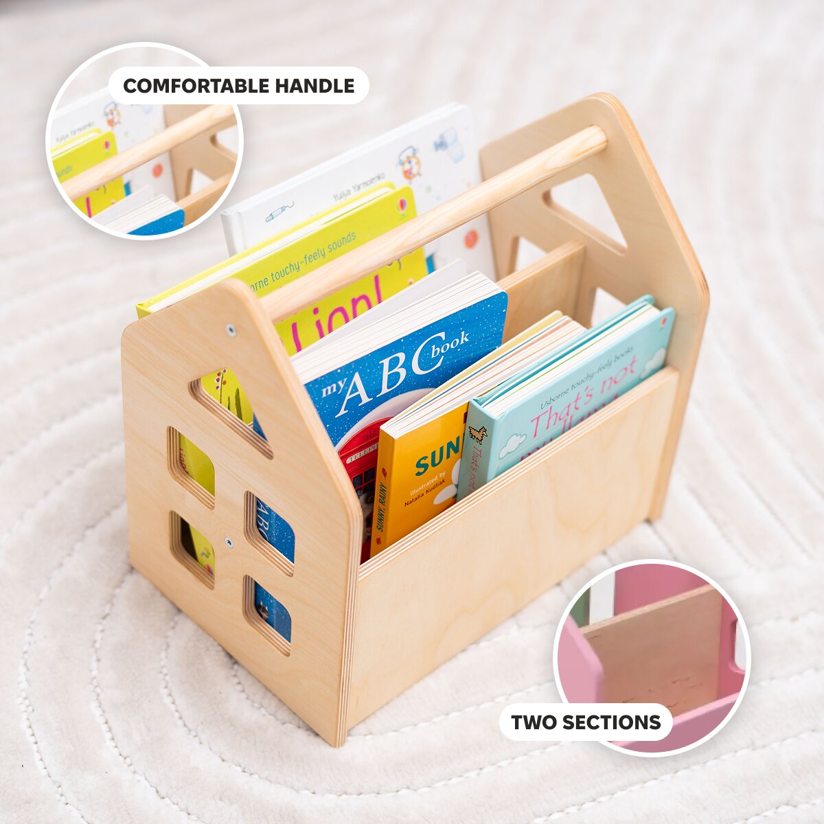 Farbe Montessori Bücherregale