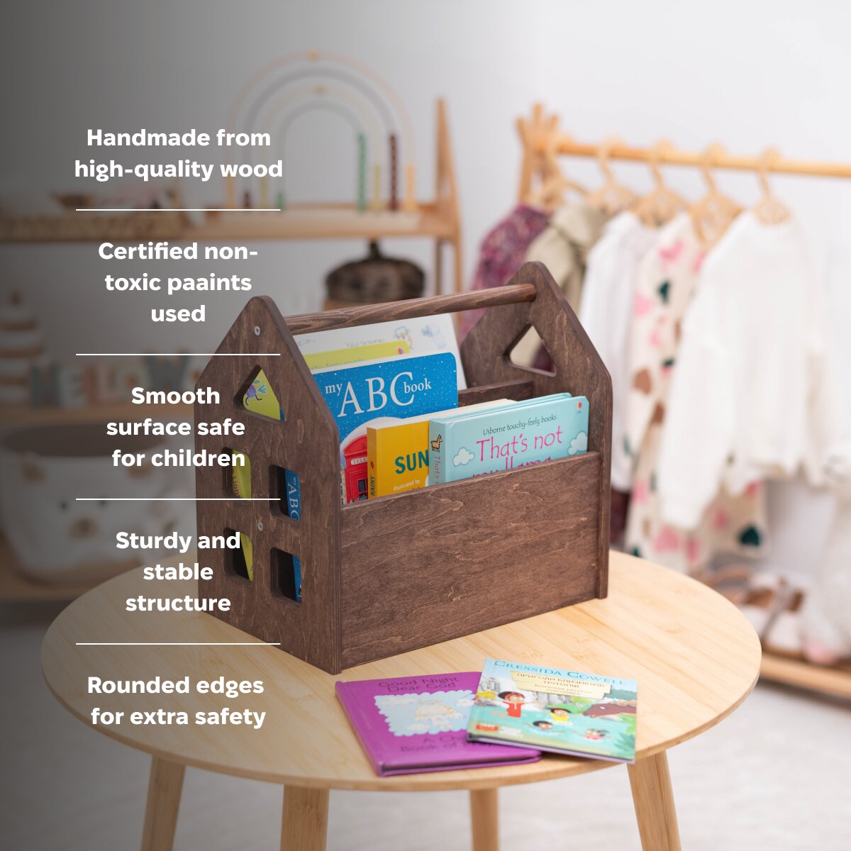 Farbe Montessori Bücherregale
