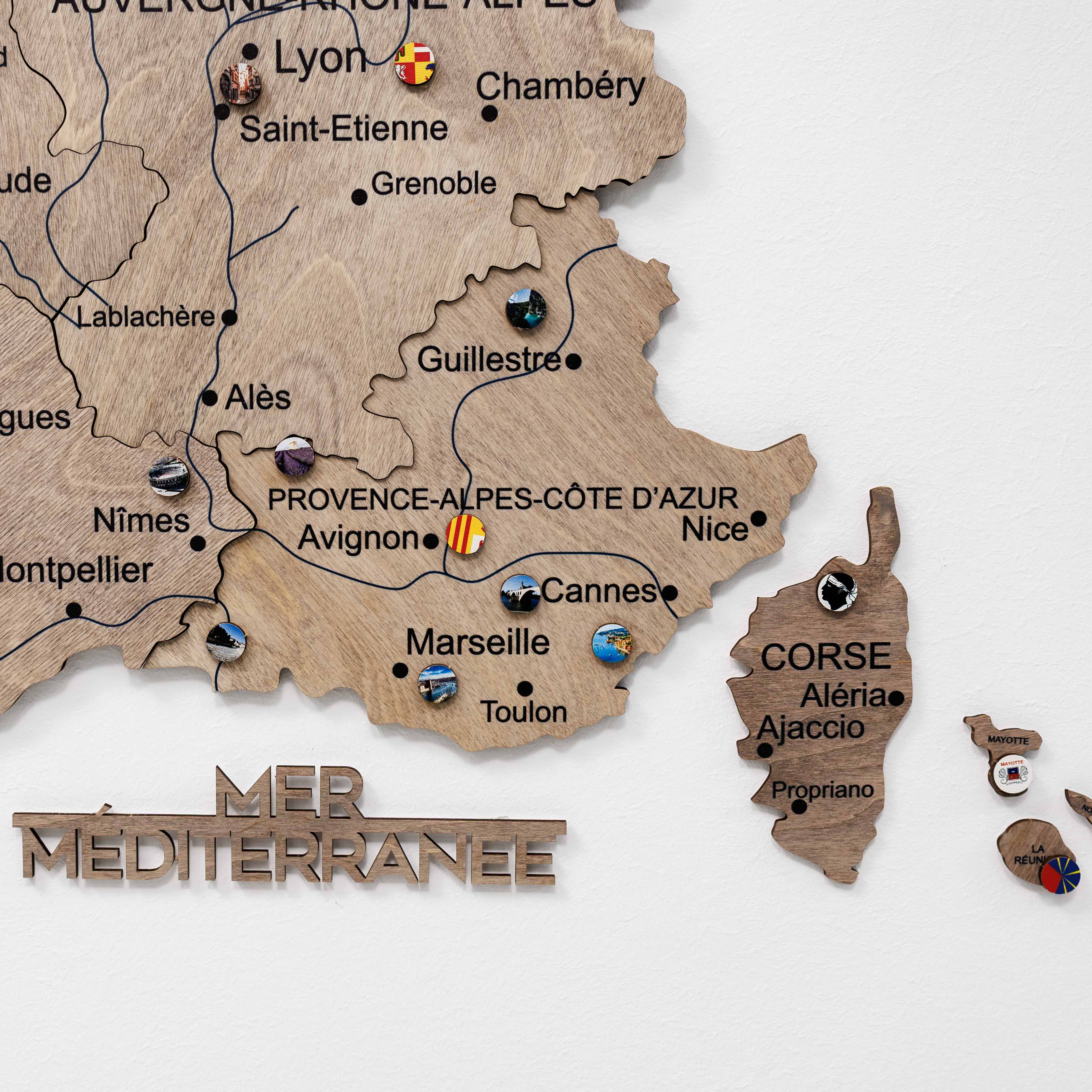 Wooden Map of France - Terra