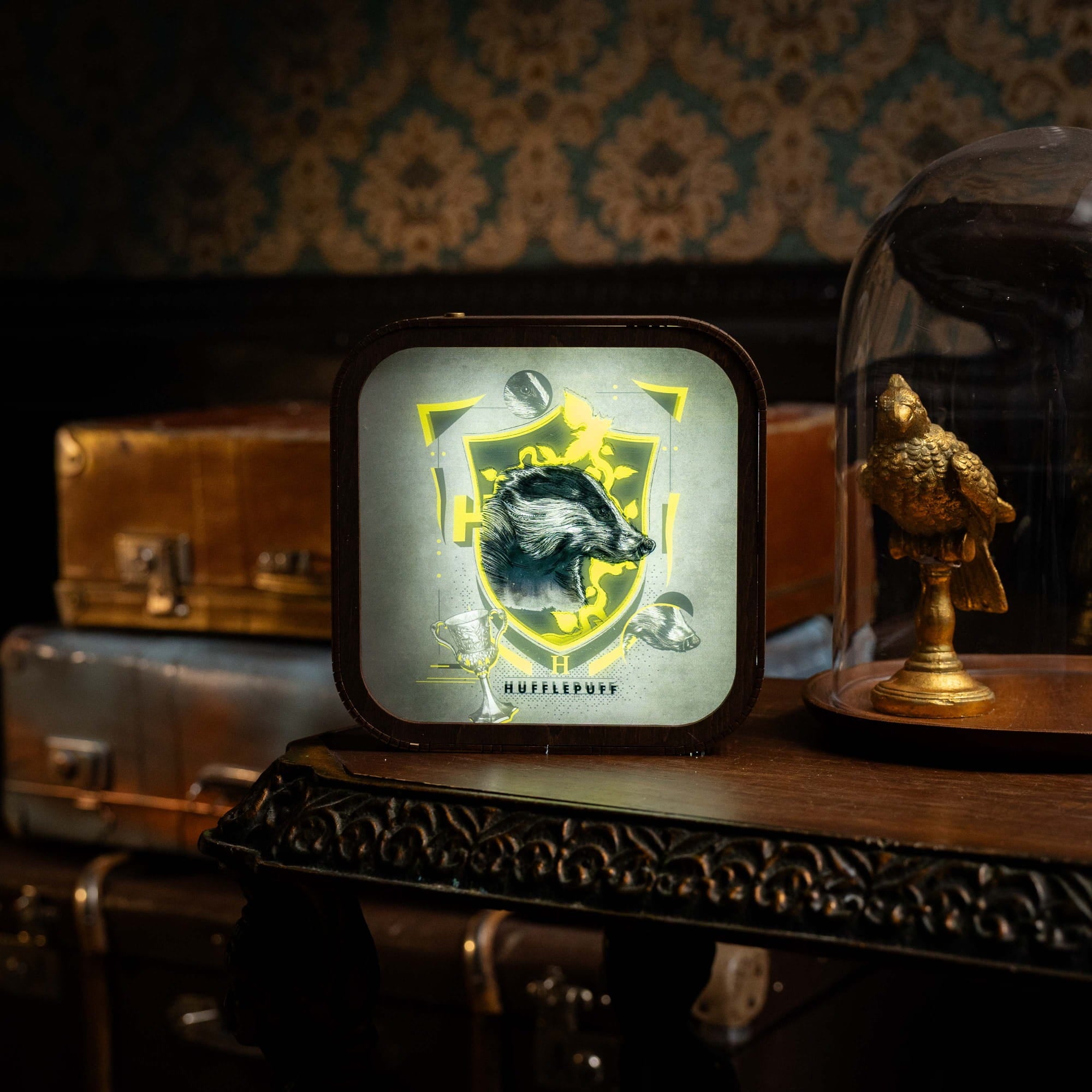 Wooden Acrylic Harry Potter Night Light - Badger of Hufflepuff by Enjoy The Wood 
