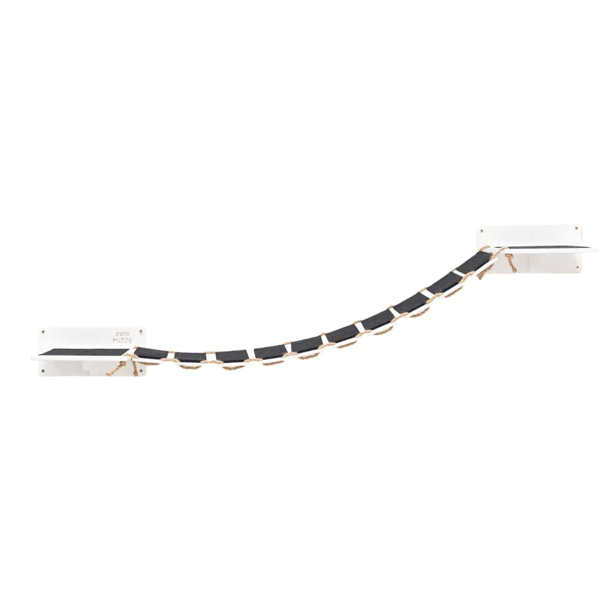 cat bridge walkway made from wood installed on wall in white color